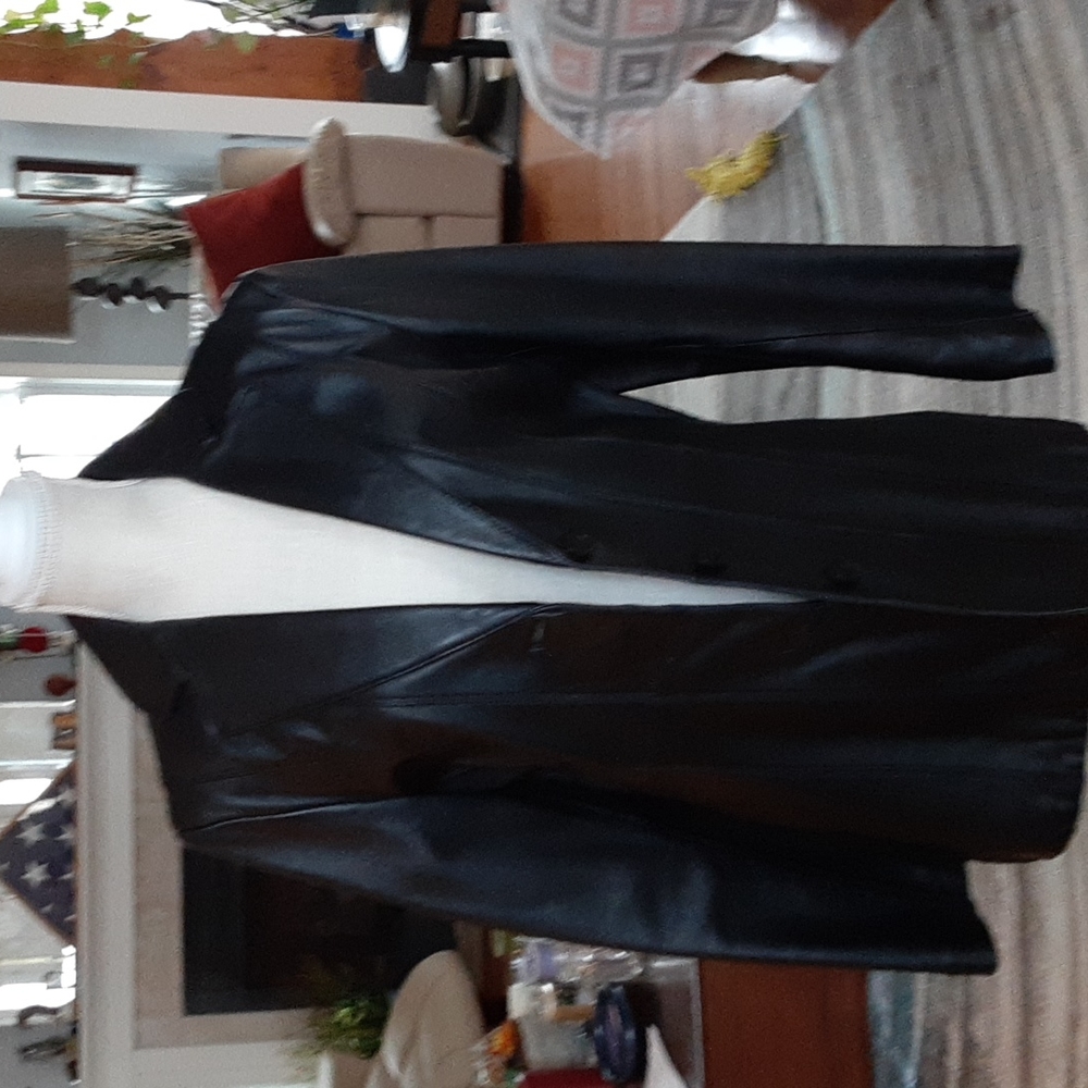 Black leather jacket